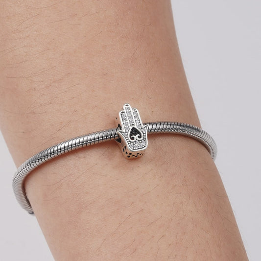 The hand of Fatima Hamsa Charm Bead Sterling Silver_3