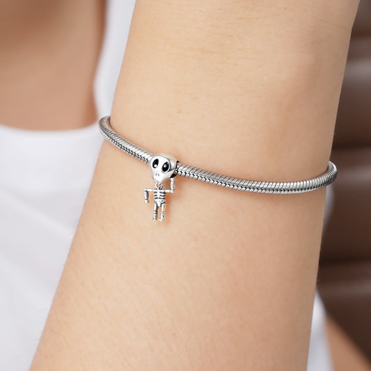 Skeleton Man Pendant Dangle Charm Sterling Silver_3