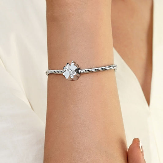 Gnoce Lucky Four-leaf Clove Engravable Charm_6