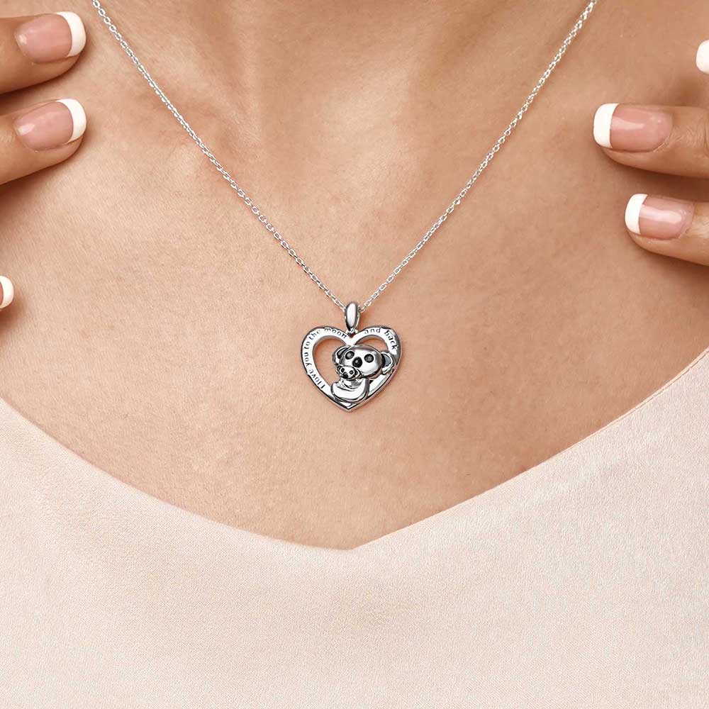 Gnoce Embrace Love Bear & Baby Heart Necklace_5