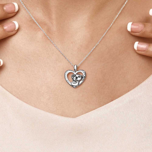 Gnoce Embrace Love Bear & Baby Heart Necklace_5