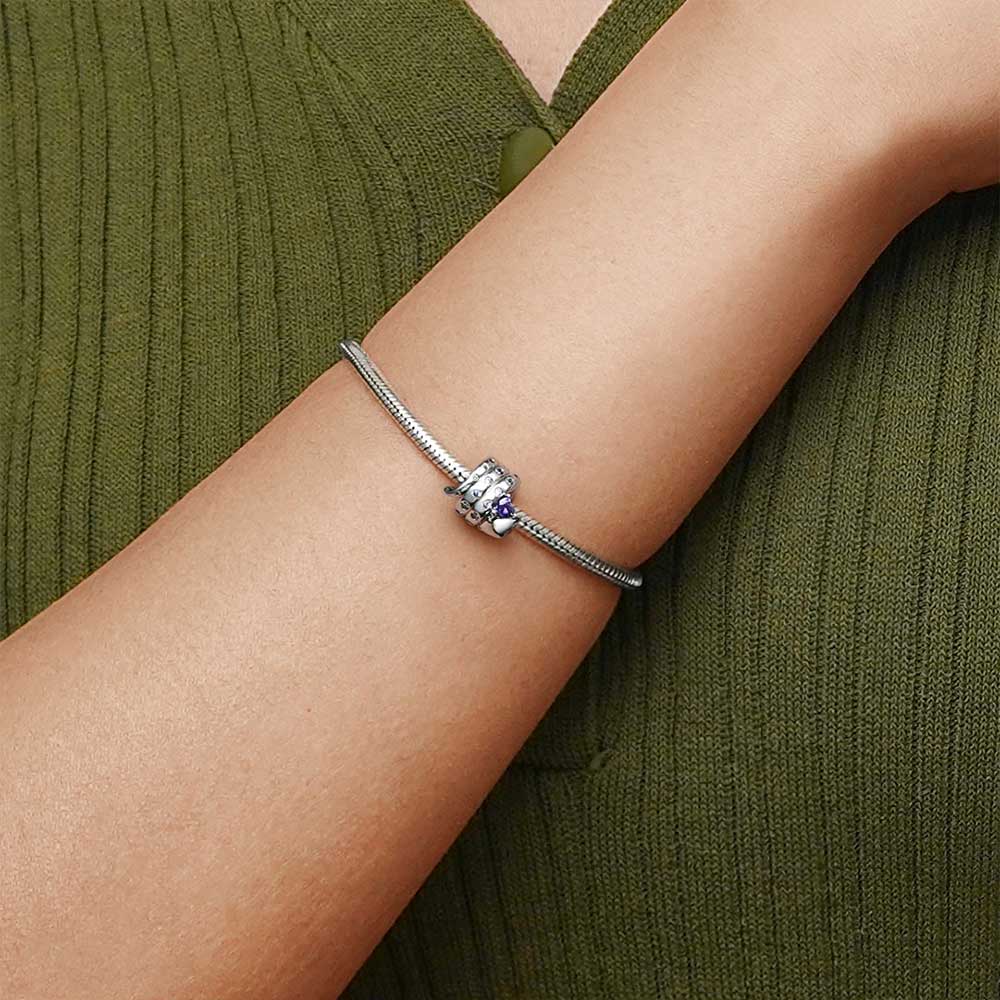 Gnoce Chinese Zodiac Snake Embraces Heart Gem Charm_5