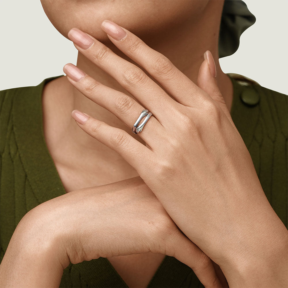 Gnoce Romantic Embrace Lover Adjustable Ring_4