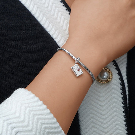 Gnoce Openable Envelope Love Letter Engravable Pendant Dangle Charm_5