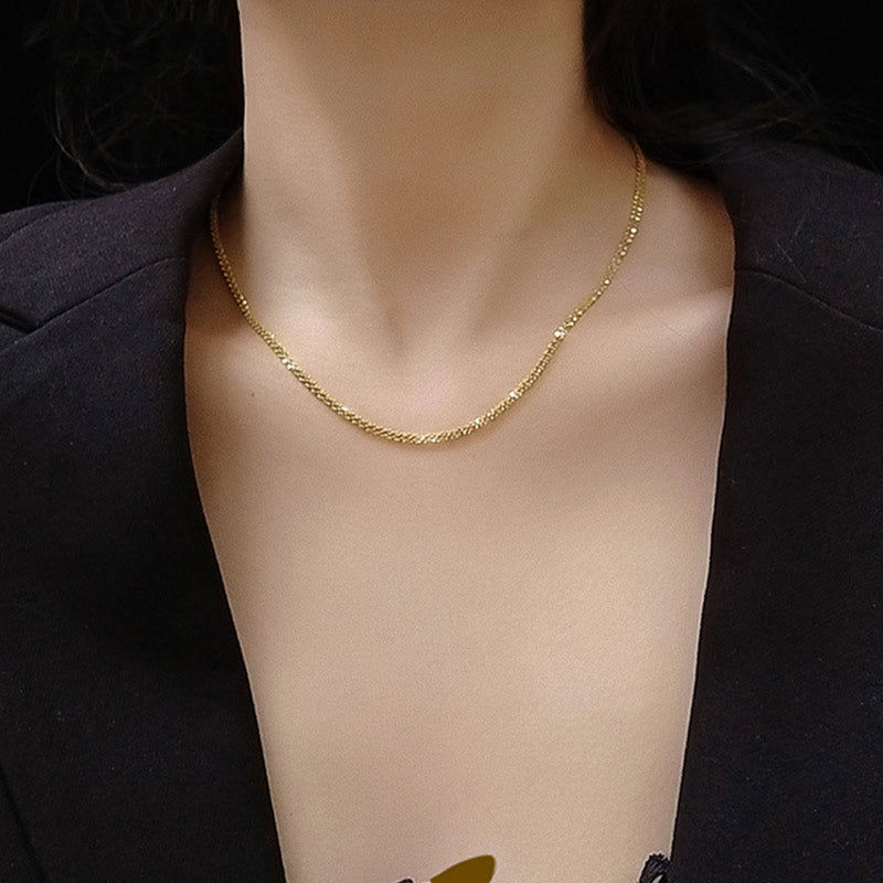 Choker Necklace 925 Sterling Silver Gypsophila Chain_3