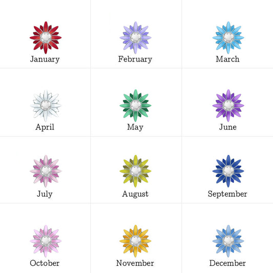 Gnoce Bee Loves Daisy Flower Birthstone Pendant Dangle Charm_8