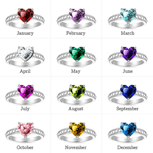 Gnoce Birthstone Heart Ring_8