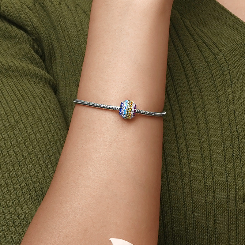 Gnoce Sparkling Rainbow Round-shape Basic Charm_5
