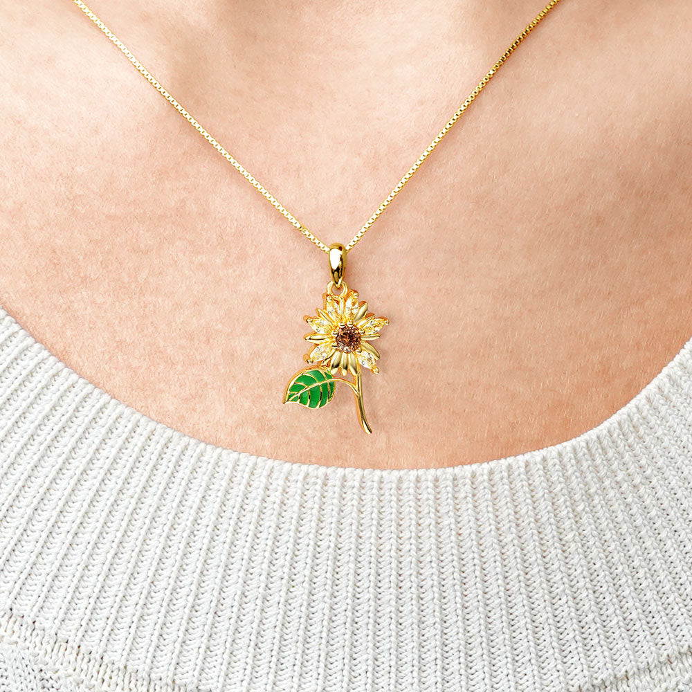 Gnoce Sparkling Sunflower Necklace_4