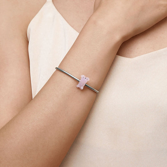 Gnoce Pink Mouse Murano Glass Charm_5