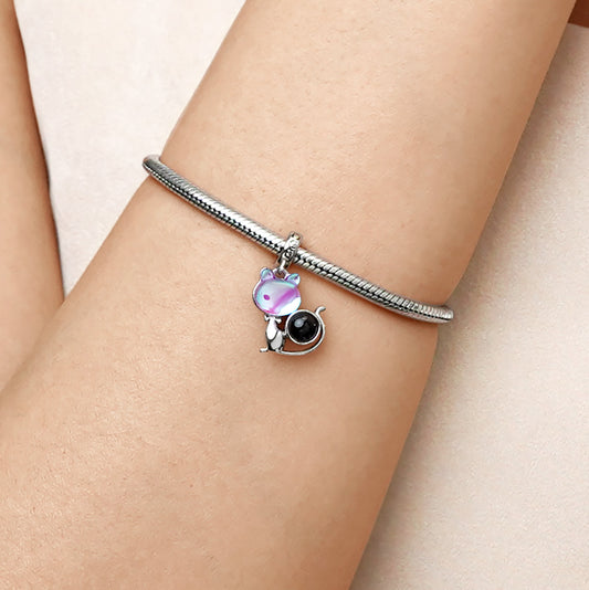 Gnoce Projection Pet Cat Personalized Photo Pendant Dangle Charm_7