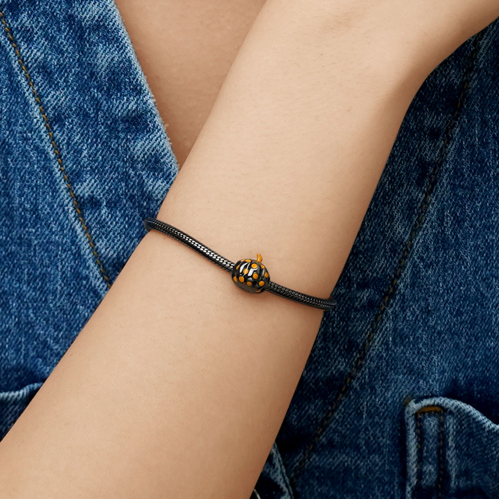 Gnoce Halloween Polka Dot Pumpkin Charm_5