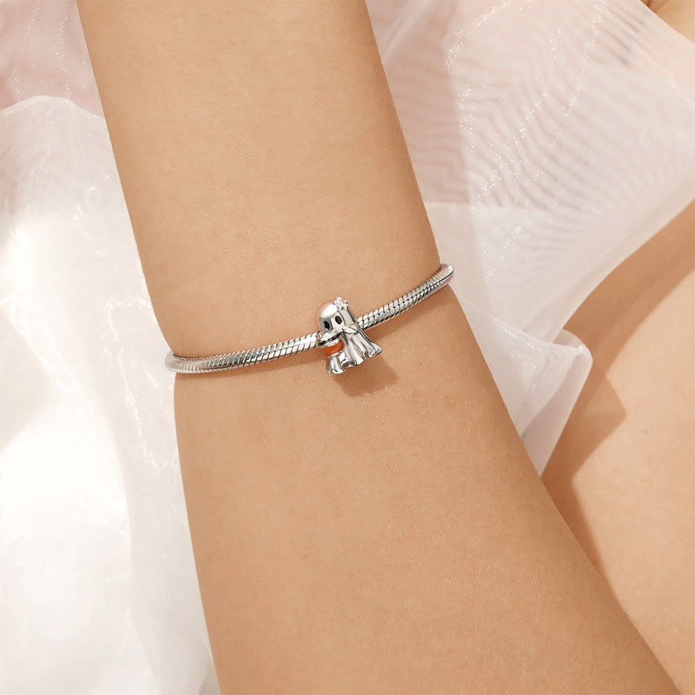 Gnoce Ghost Drinking Coffee Halloween Gift Charm_4