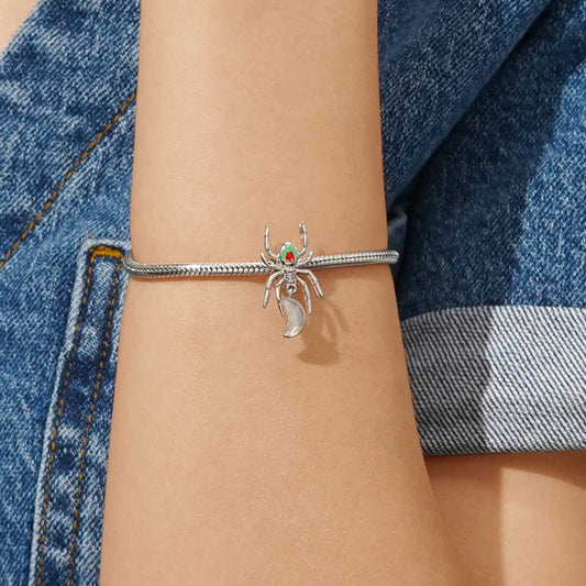 Gnoce Spider Hanging Color-changing Moon Pendant Dangle Charm_5