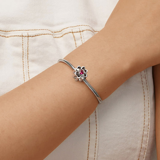 Gnoce Embrace Rose Red Love Crown Charm_4