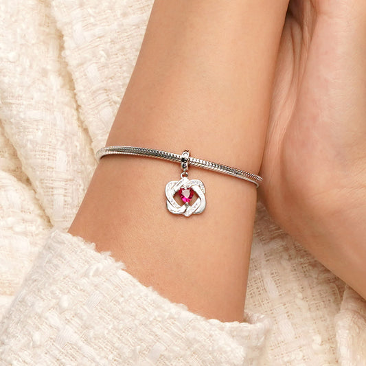 Gnoce "Forever and ever" Love Heart Birthstone Pendant Dangle Charm_6