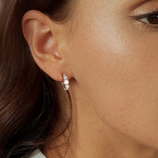 Gnoce Magic Multicolor U-shaped Hoop Earrings_6