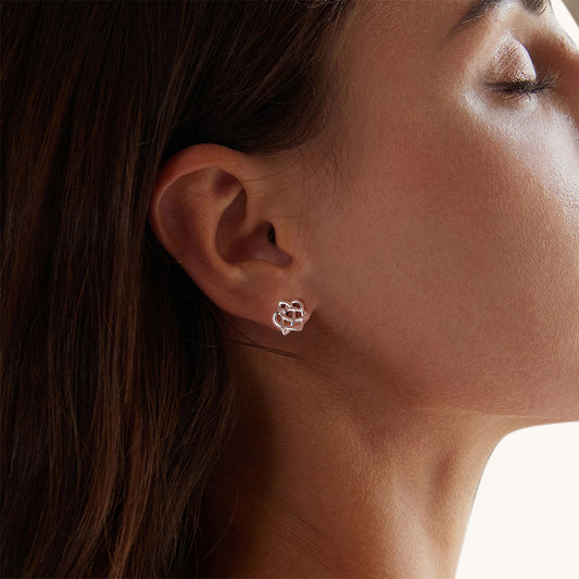Gnoce Celtic Knot Geometric Stud Earrings_5