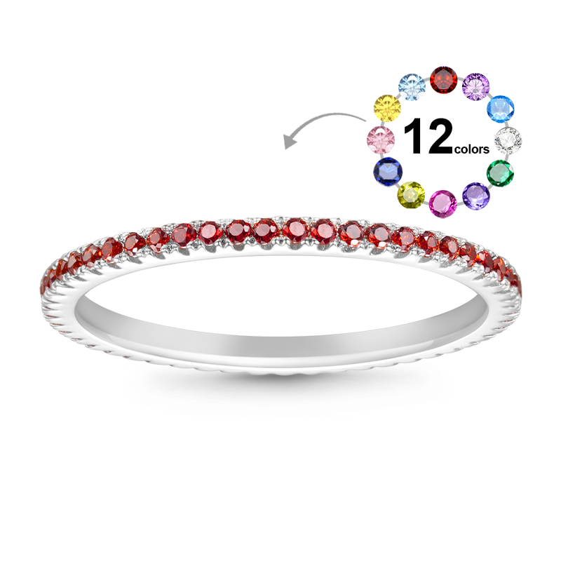 Gnoce Simple Birthstone Ring_1
