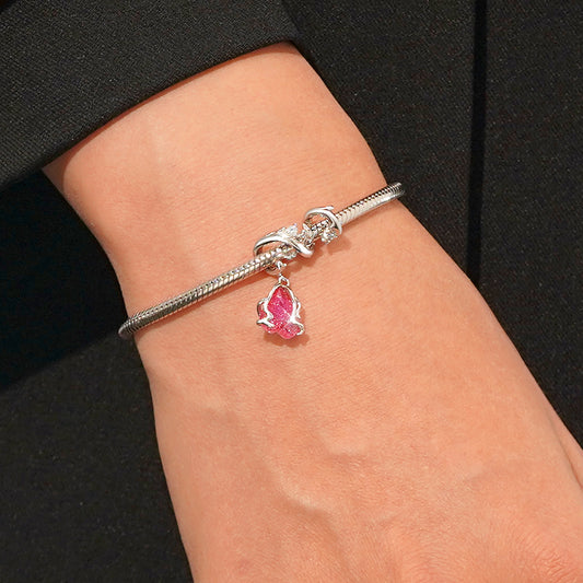 Gnoce Pink Withered Rose Charm_4