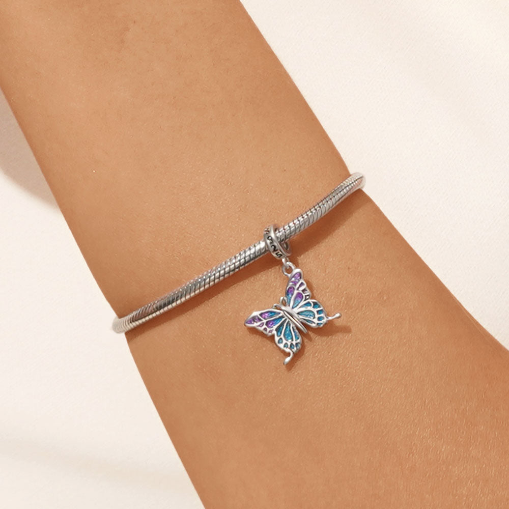 Gnoce Blue-violet Butterfly Pendant Dangle Charm_7
