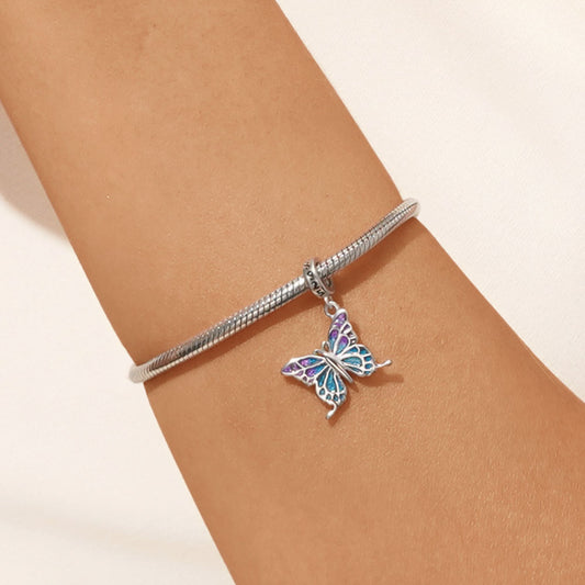 Gnoce Blue-violet Butterfly Pendant Dangle Charm_7