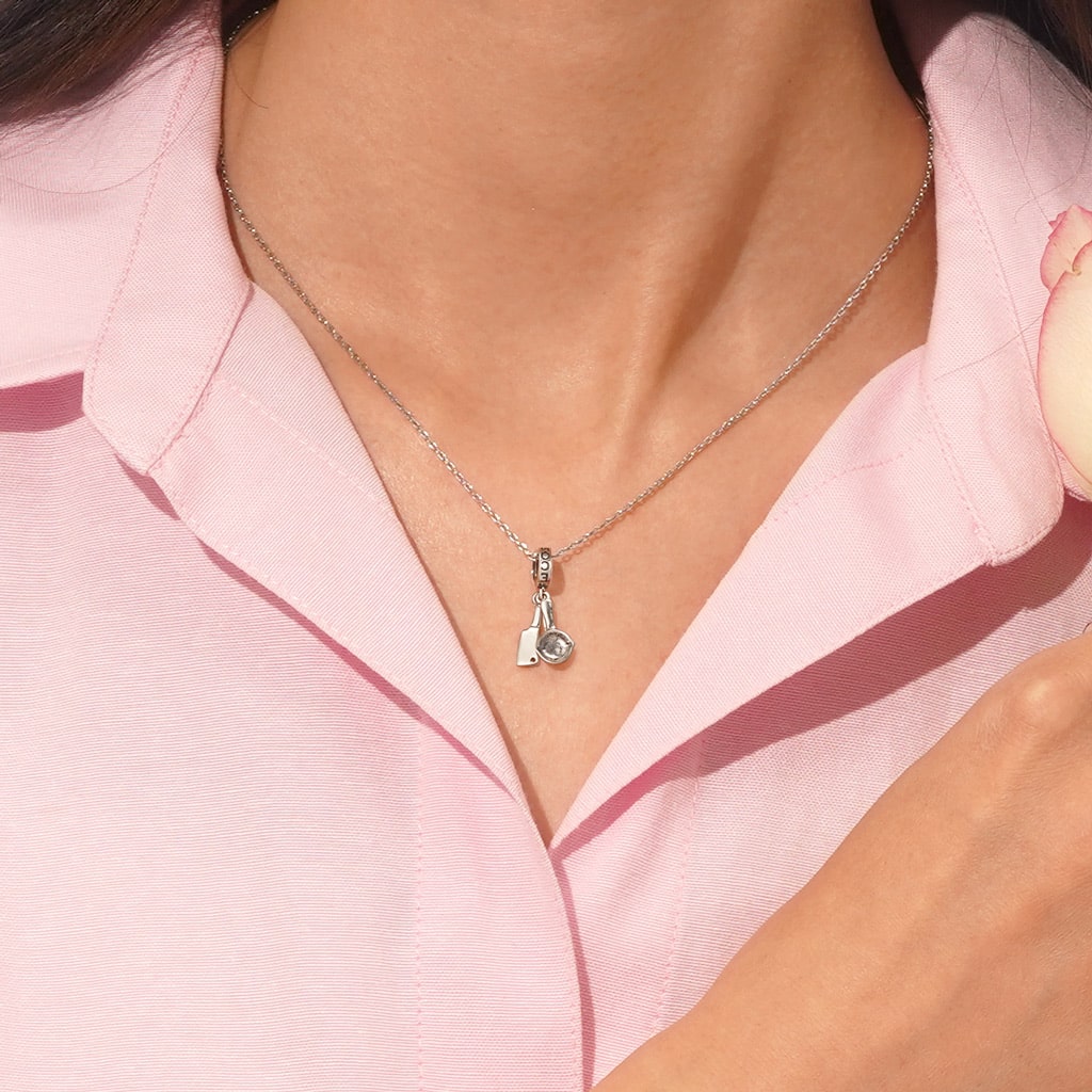 Gnoce Kitchenware Frying Pan & Knife Pendant Dangle Charm_5