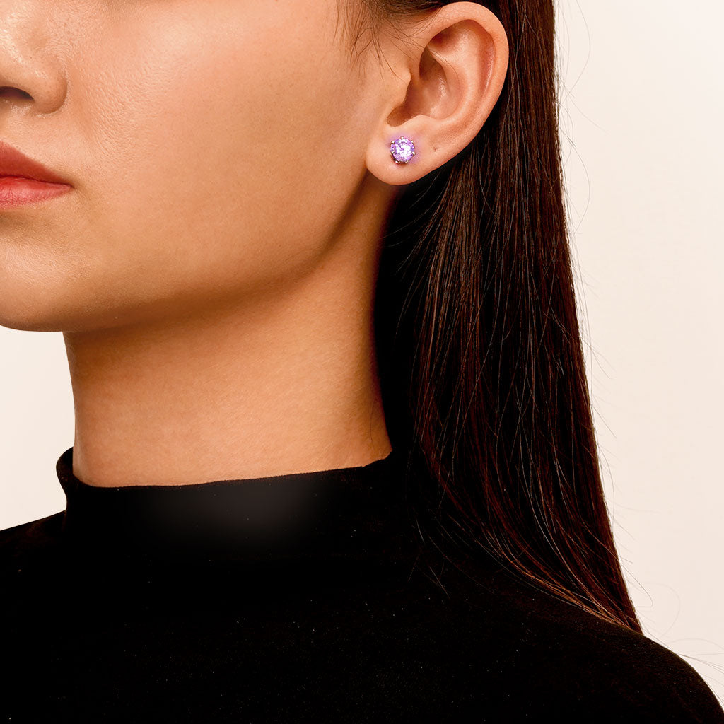 Gnoce Purple Party Light-up LED Stud Earring_7
