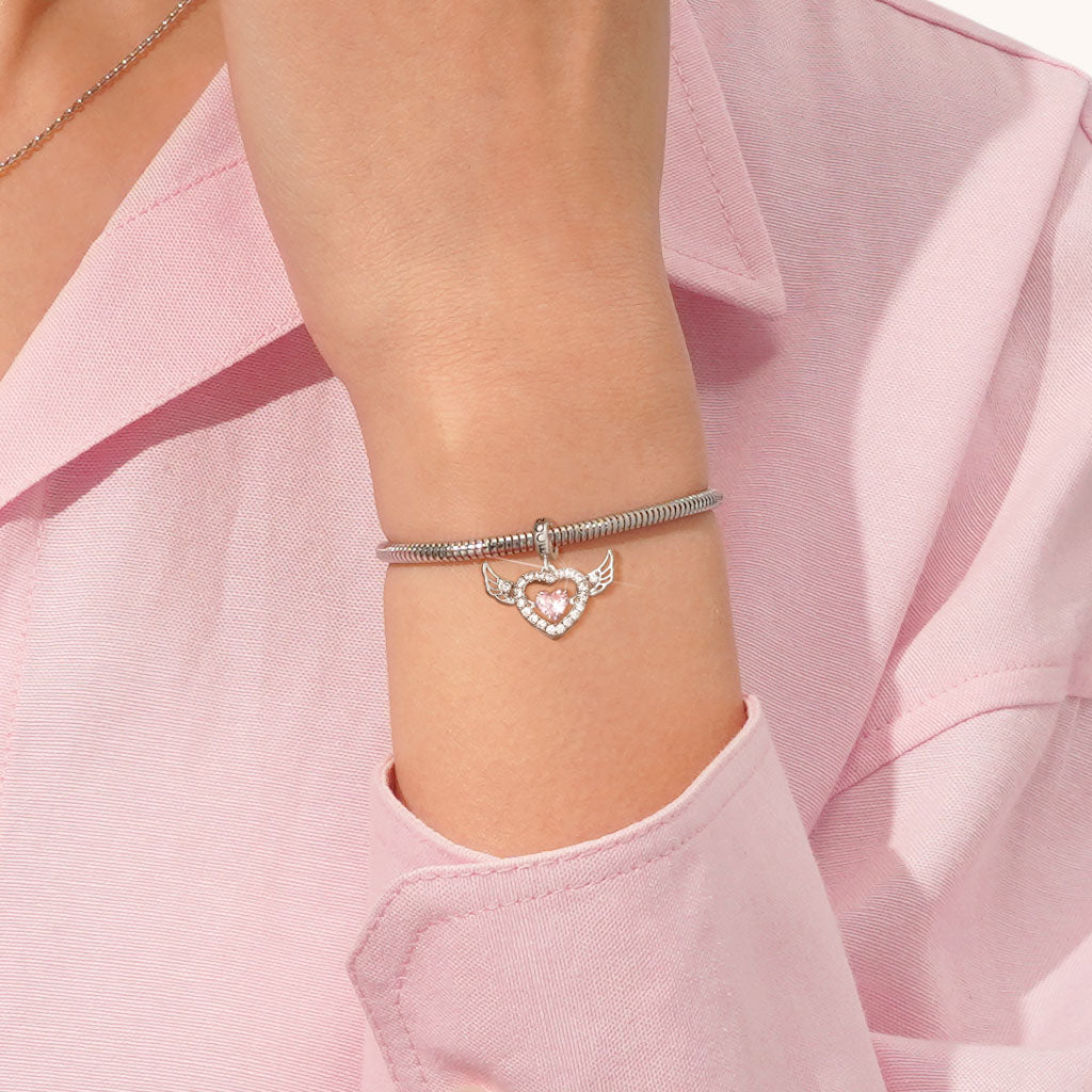 Gnoce Beating Heart Pendant Dangle Charm_5