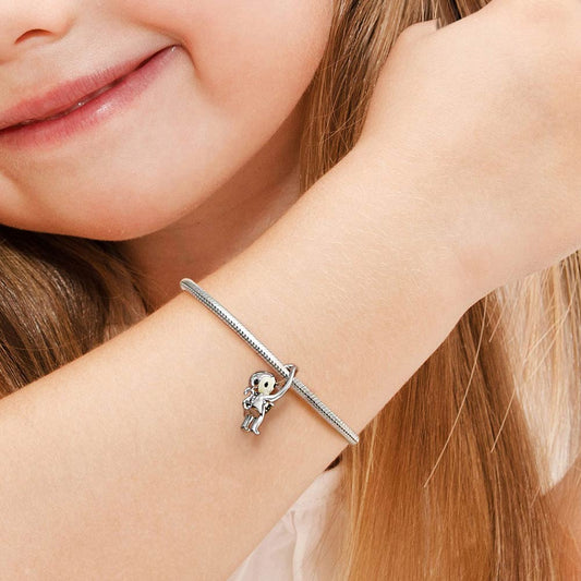 Gnoce Smart Monkey Embraces Heart Gem Charm_5