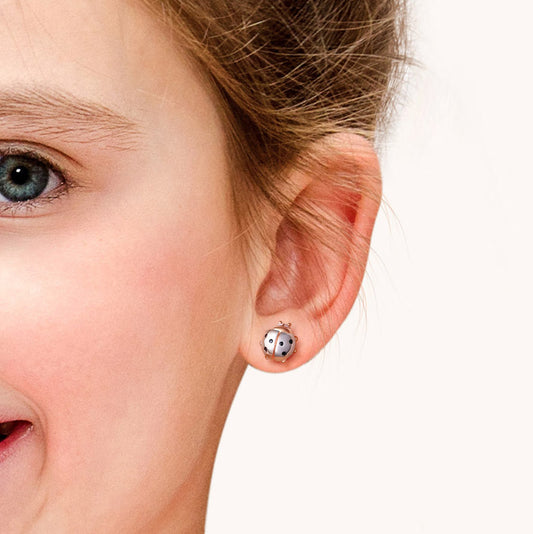 Gnoce Cute Ladybug Stud Earrings_4