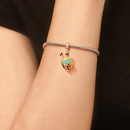 Gnoce Alice's Adventures in Wonderland Party Teacup Pendant Dangle Charm_6
