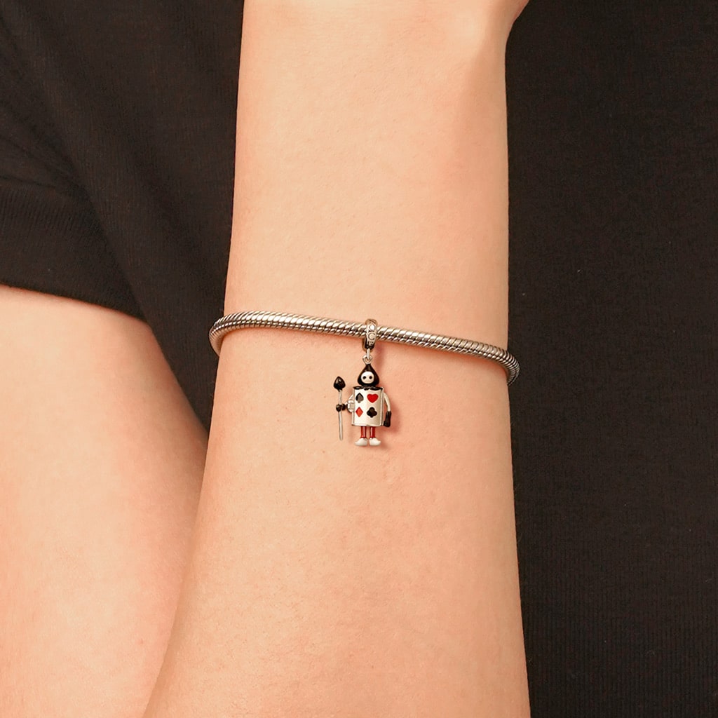 Gnoce Openable Red Heart Playing Card Soldiers Pendant Dangle Charm_7