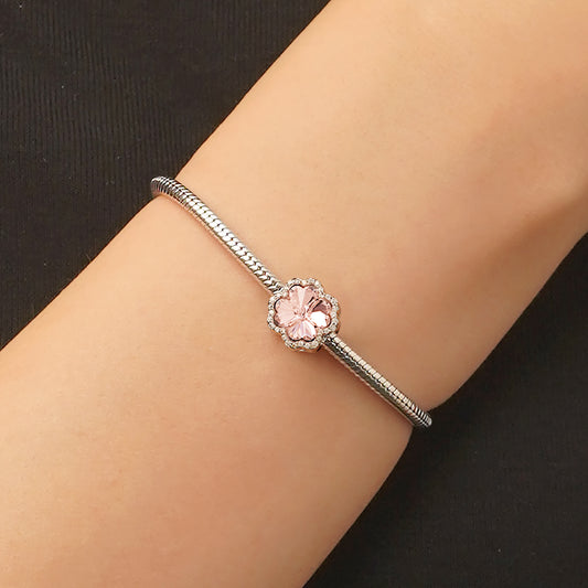 Gnoce Lucky Pink Four-leaf Clover Charm_5