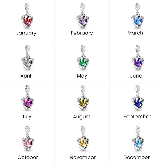 Gnoce Dragon Claw Birthstone Pendant Dangle Charm_7