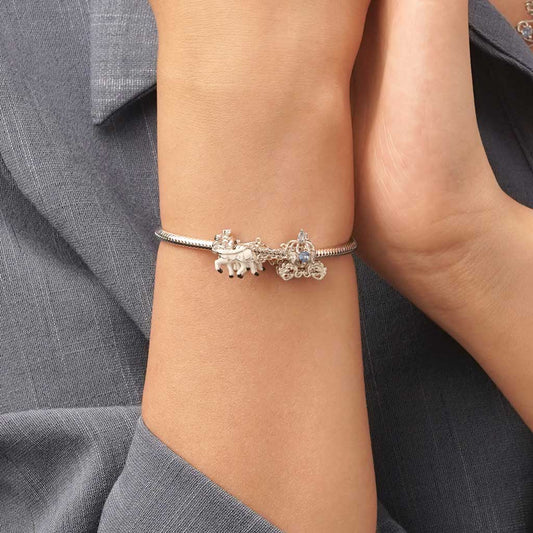 Gnoce White Horse Pumpkin Carriage Charm_5