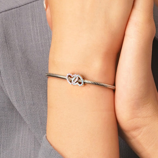 Gnoce Two Love Heart Surround Birthstone Charm_6