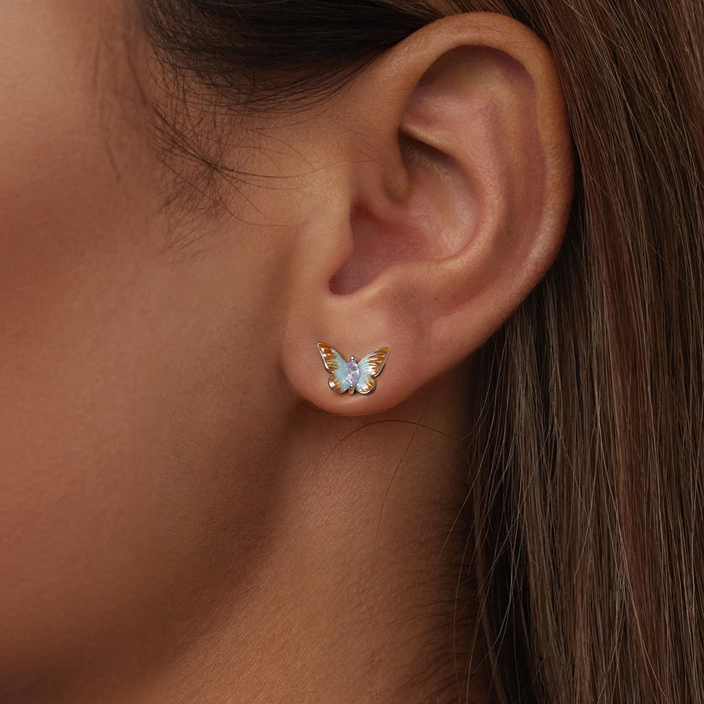 Gnoce Graceful Butterfly Stud Earrings_4