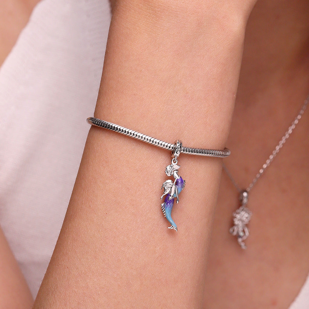 Gnoce Little Mermaid Sisters Pendant Dangle Charm_6