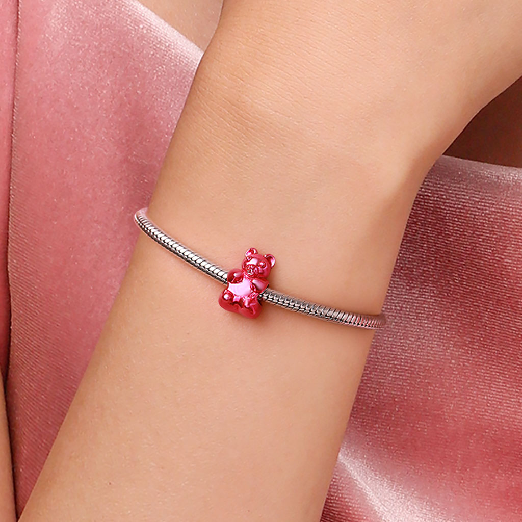 Gnoce Pink Gummy Bear Candy Charm_5