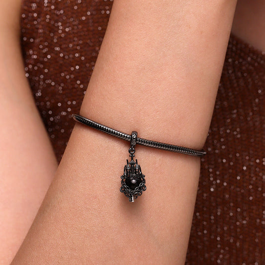 Gnoce Natural Black Pearl Dark Castle Pendant Dangle Charm_6