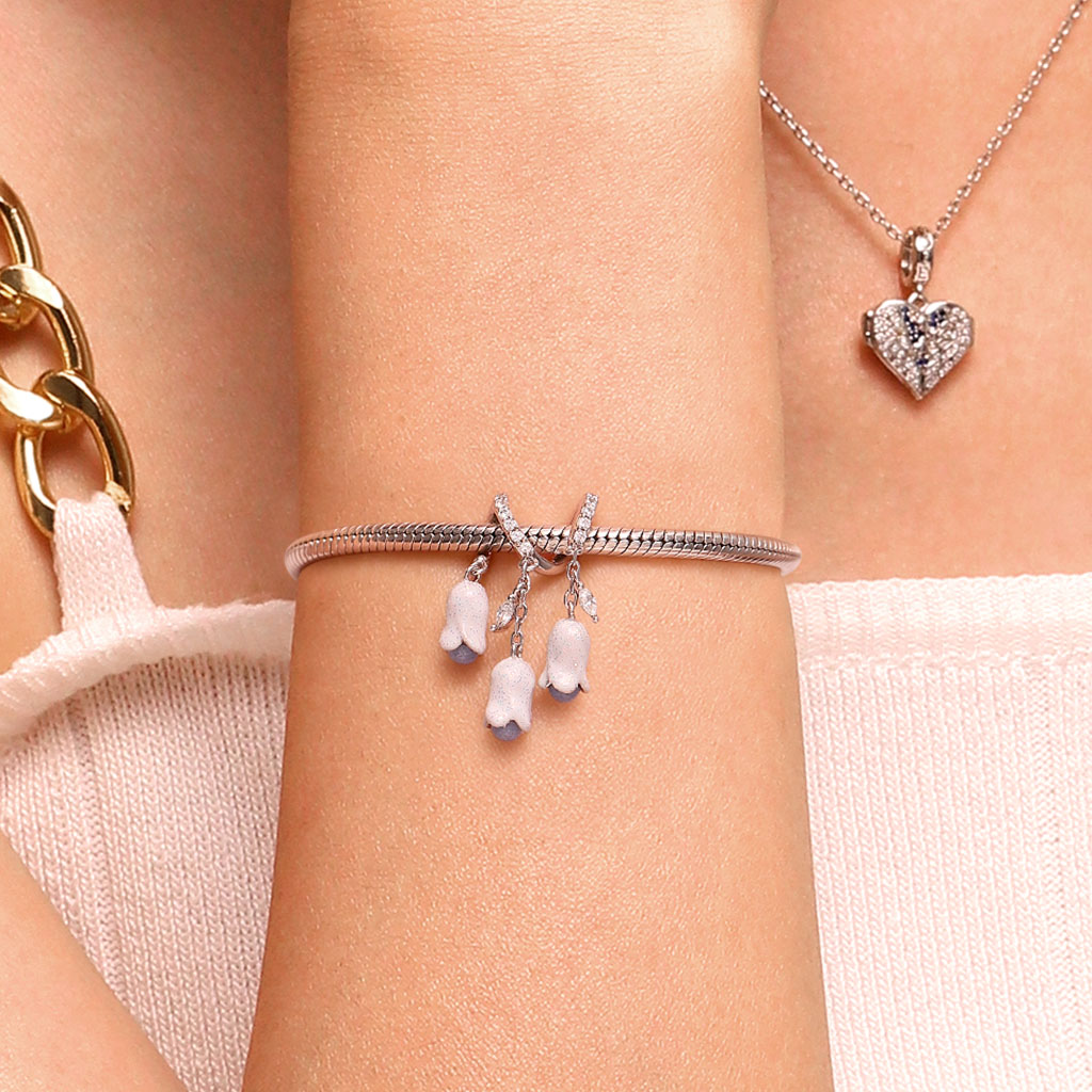 Gnoce Lily of the Valley Glow-in-the-Dark Stone Stamens Charm_6