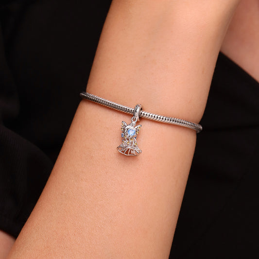 Gnoce Fairy Queen Titania Embraces Heart Birthstone Pendant Dangle Charm_6