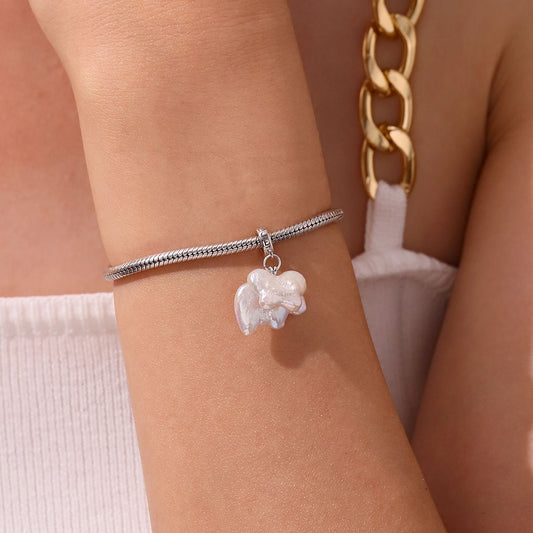 Gnoce Natural Butterfly Small Animal Pearls Pendant Dangle Charm_7