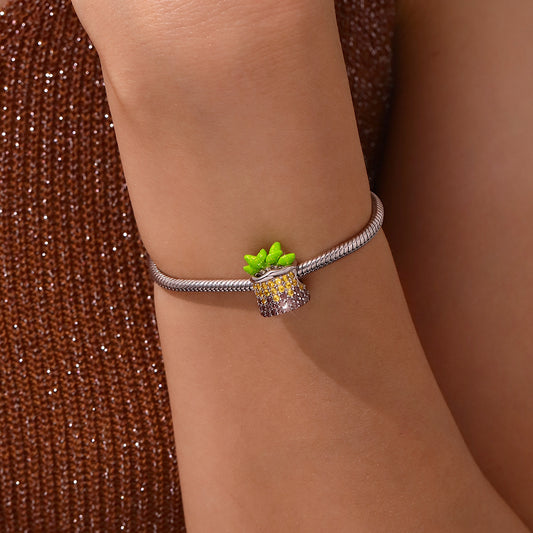 Gnoce Cute Elf Potted Plant Double-layer Charm_7