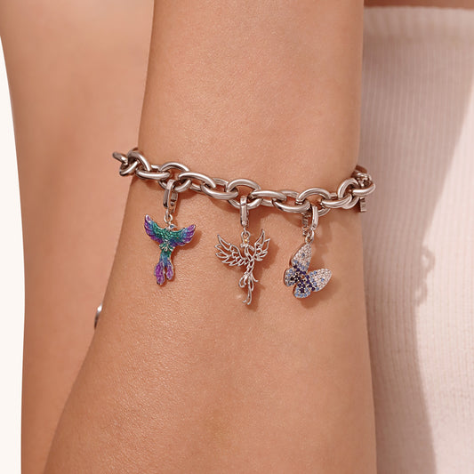 Gnoce Shiny Blue Butterfly Clasp Clusters Charm_6