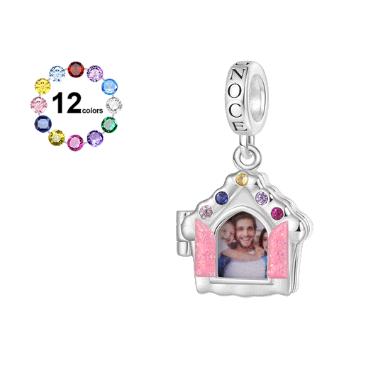 Gnoce Family Love House Birthstone Personalized Photo Charm_2