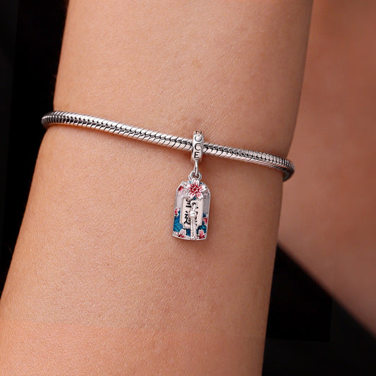 Gnoce Lucky Amulet Ukiyo-e Cherry Blossom Pendant Dangle Charm_5