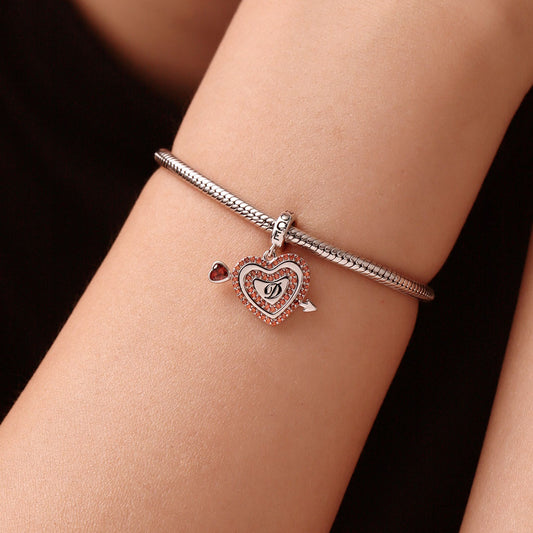 Gnoce Valentine's Day Personalized Love Heart Pendant Dangle Charm_7