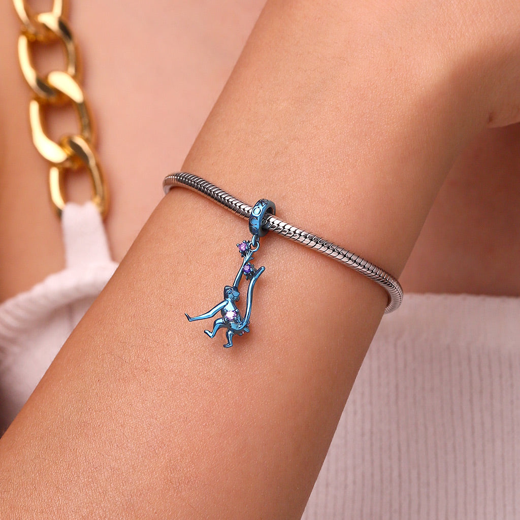 Gnoce Blue Candy Monkey Zodiac Pendant Dangle Charm_6